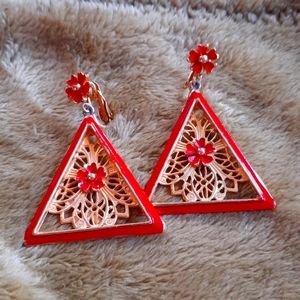 Vintage clip on earrings